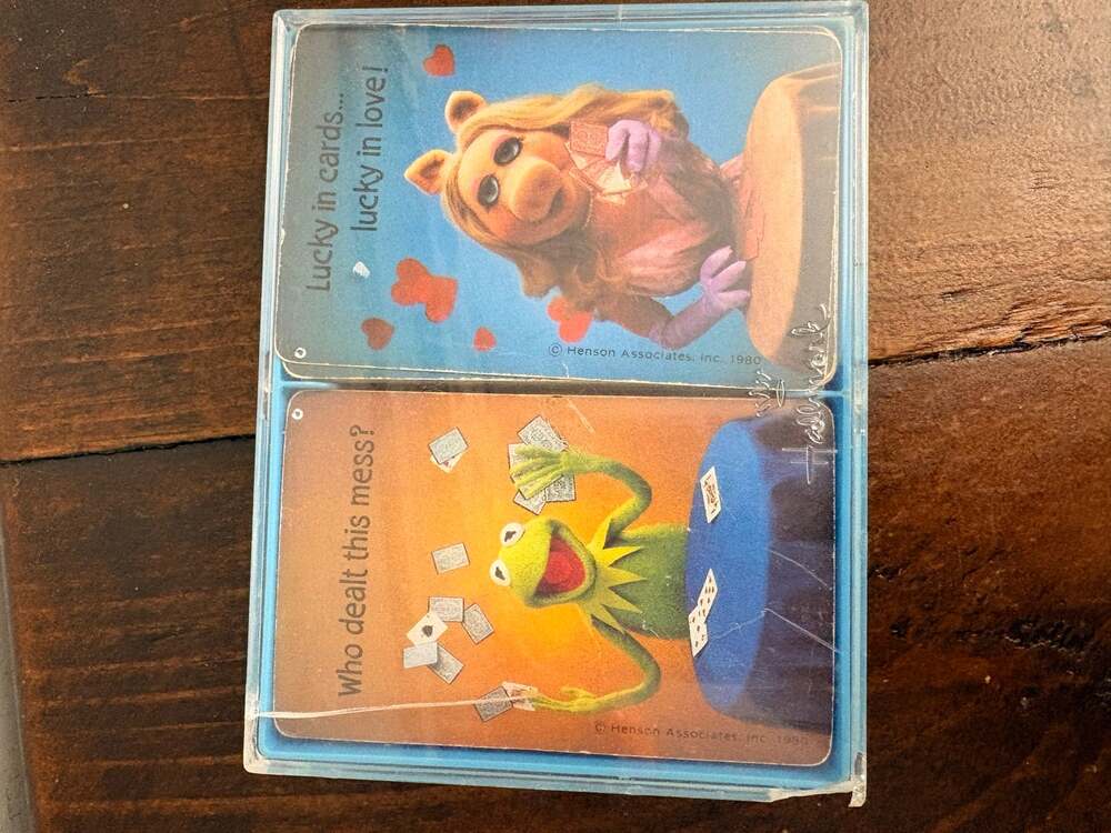 Vintage 1980 Hallmark Muppets Playing Cards Kermit Miss Piggy Double Deck